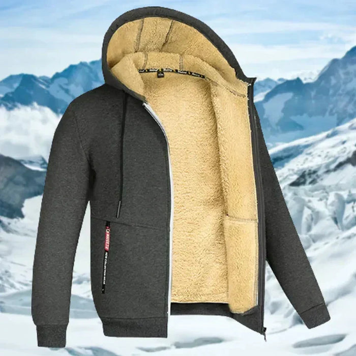 Gilbert™ | Veste coupe-vent avec capuche doublée en sherpa