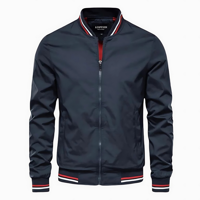 Kenneth™ | Veste Bomber Classique avec Bordure Rayée